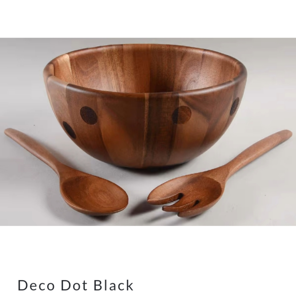 Kate Spade Deco Dot salad serving set